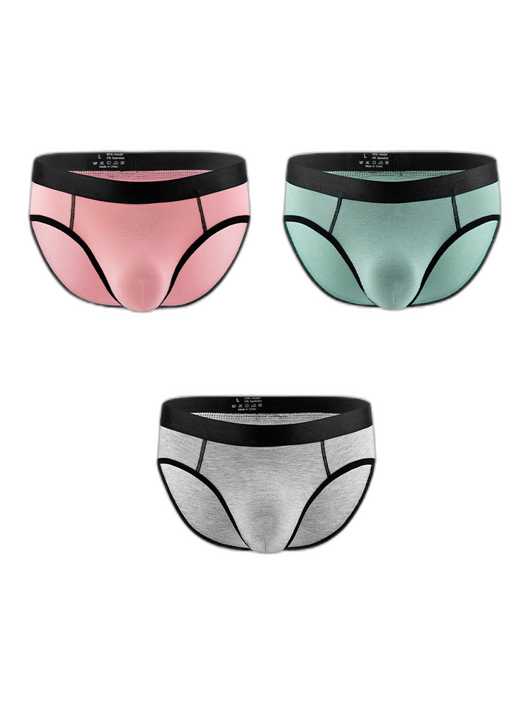3-pack Men's Low-rise Compartment Lift Independent Pouch Briefs