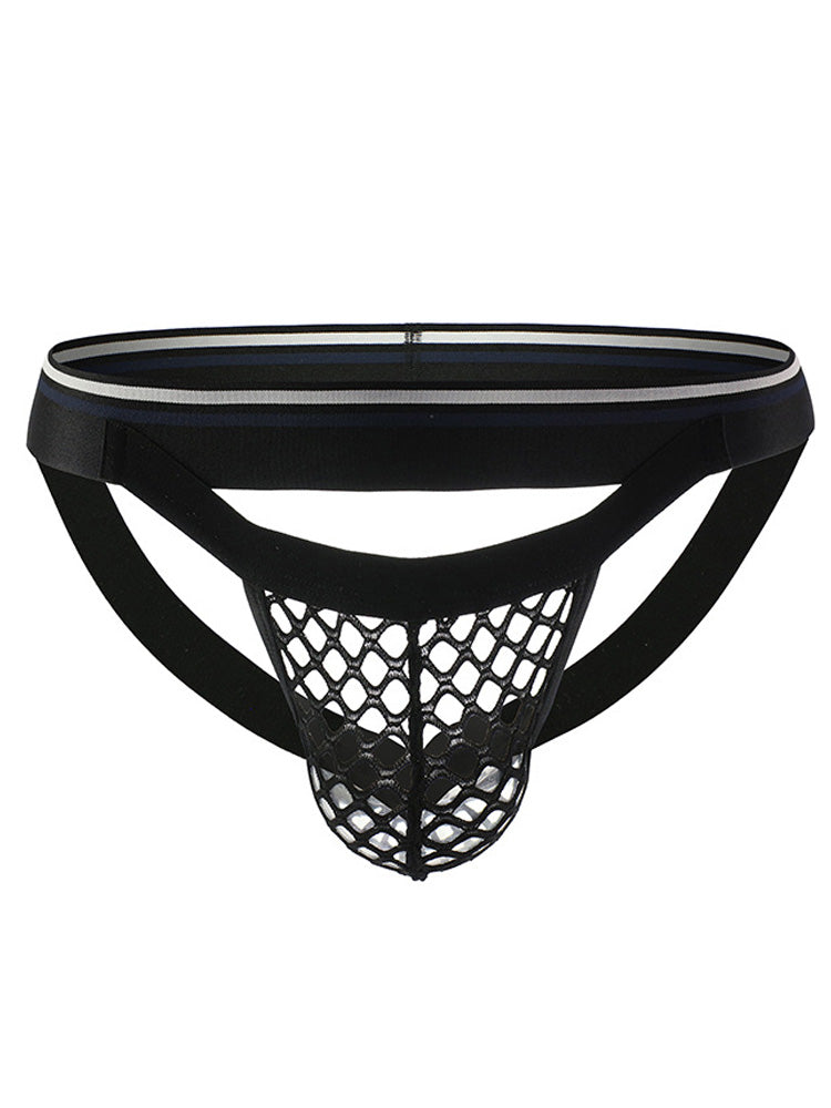 Men's Large Mesh Low Rise Polyester Jockstrap