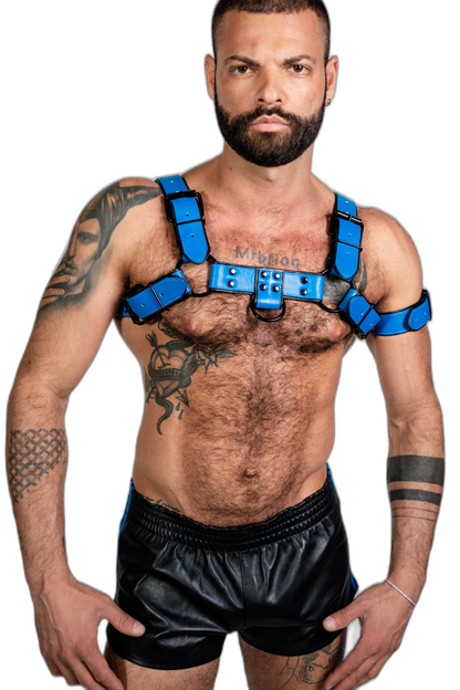 ruff GEAR Bold Leather Bicep Strap Blue