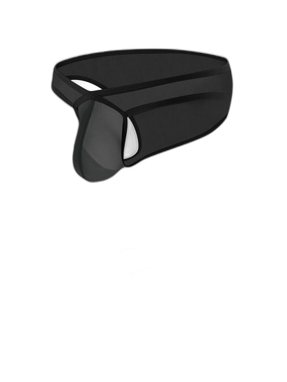 2 Pack Men's Sexy See-Through Triangle Y-Shaped Sleep Briefs