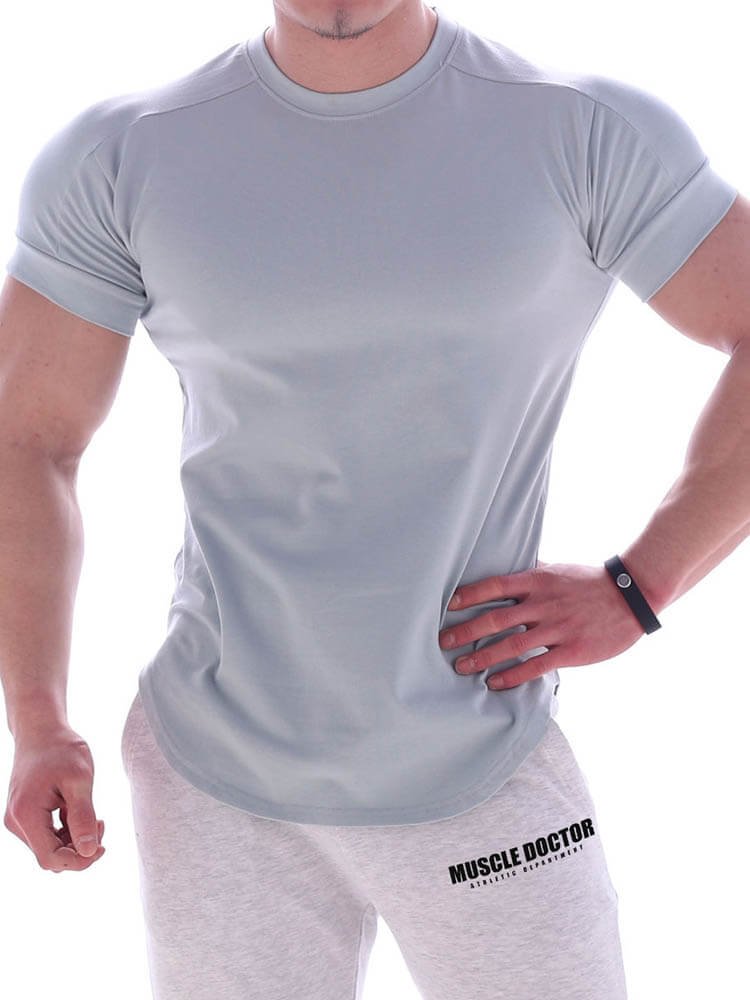 Men's Solid Color Quick-Dry Fitness Sports T-shirt