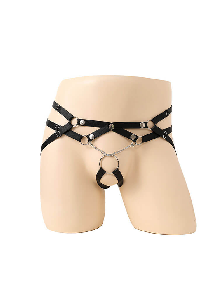 Men's Sexy Cut-Out Chain Bondage Jockstrap