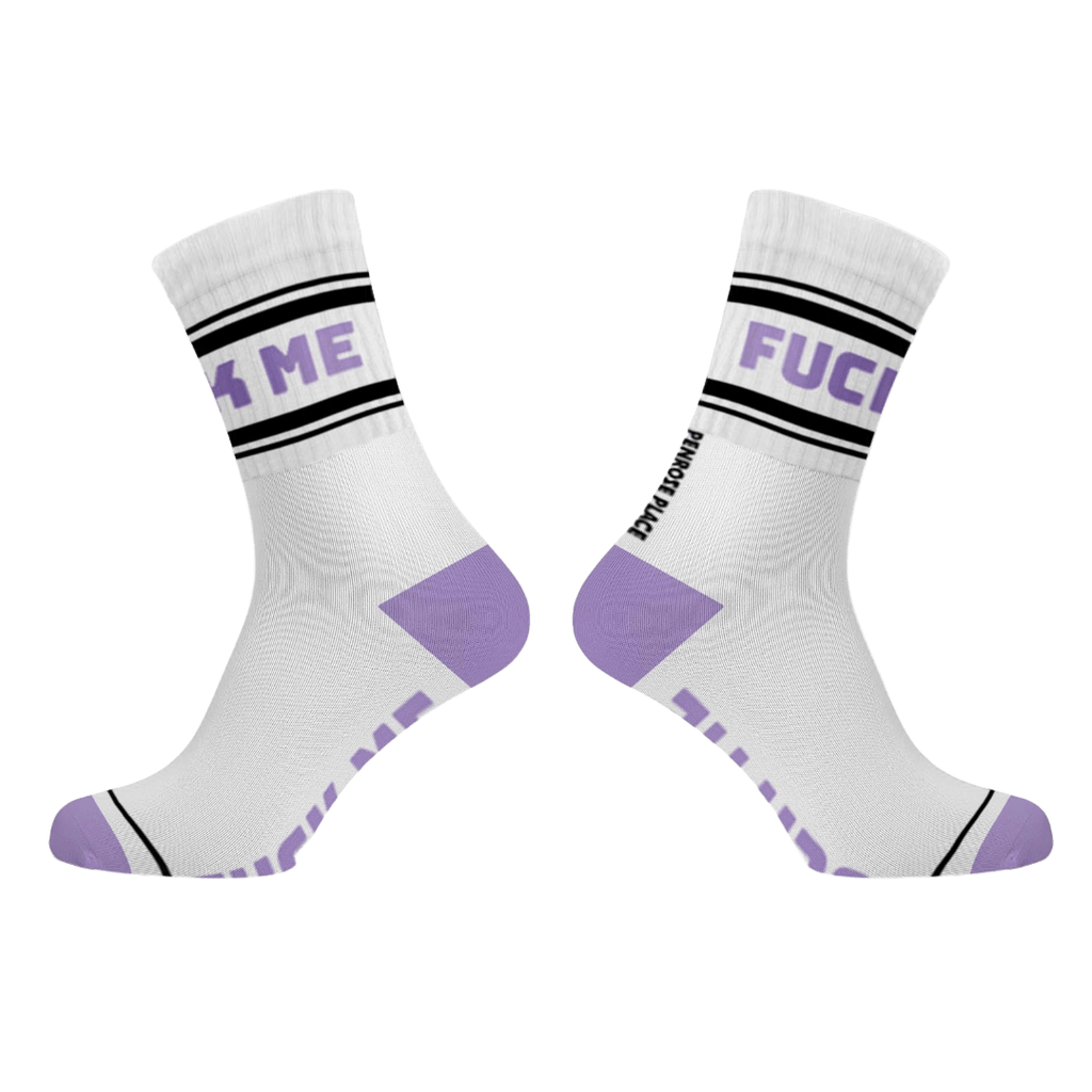 FUCK ME Cotton Crew Socks mid-length