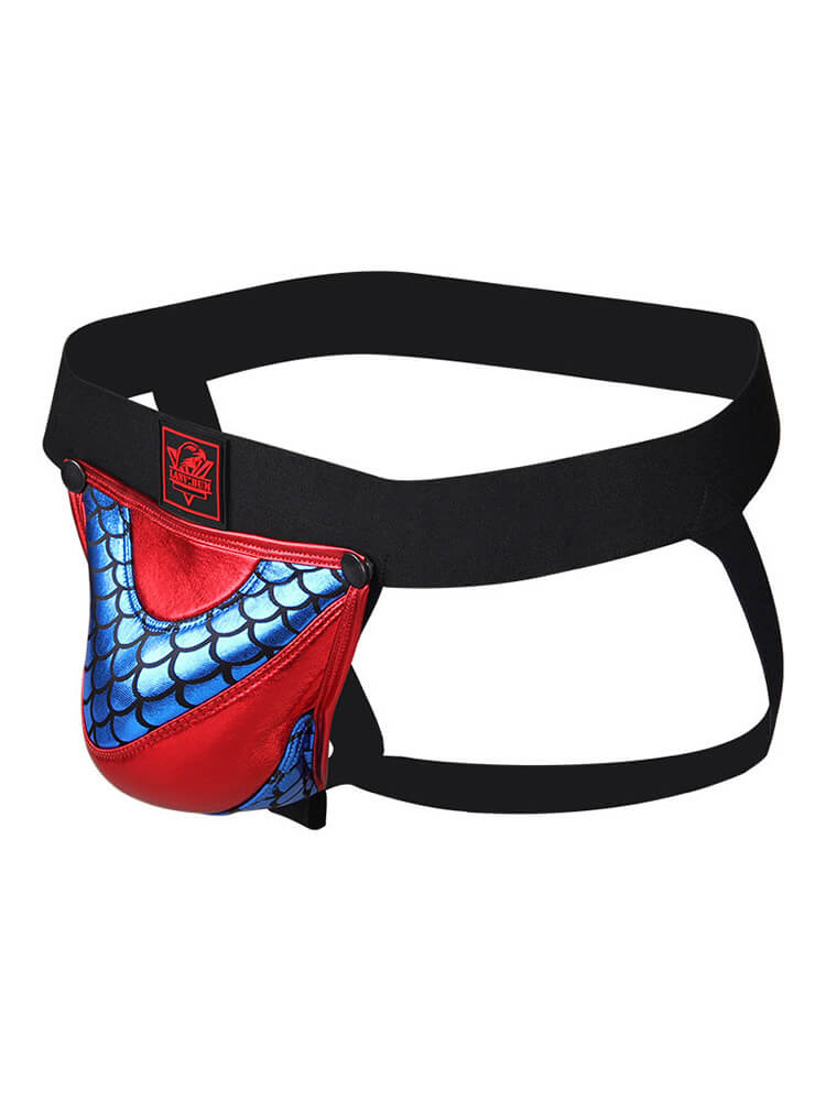 Men's Detachable Colorblock Pouch Hip-Lifting Jockstrap