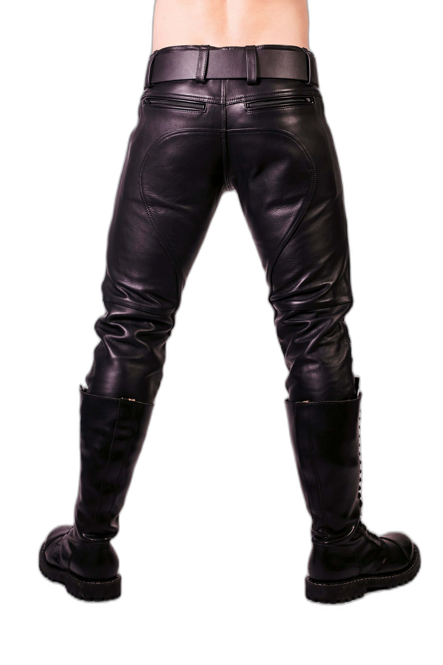 Prowler RED Leather Biker Jeans