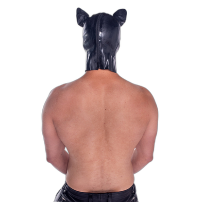 Prowler RED Latex Pig Hood Black