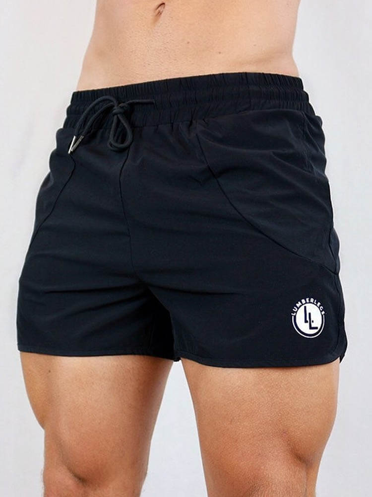 Men's Solid Outdoor Training Drawstring Shorts