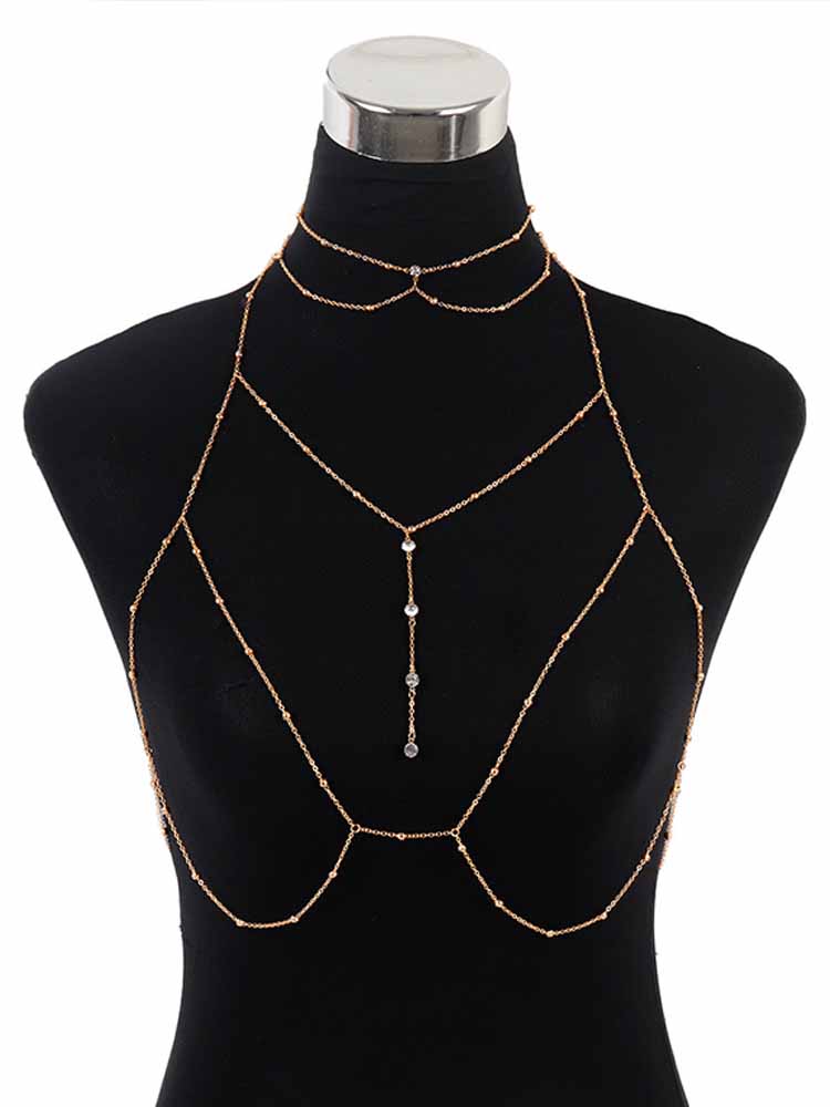 Men's Charm Pearl Multi-Layer Body Chain