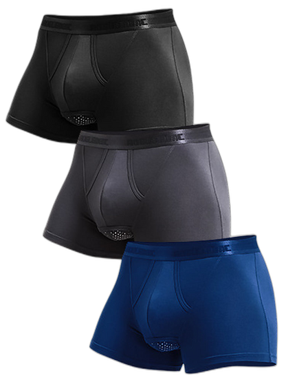 3 Pack Men's Separated Pouch Mesh Support Trunks