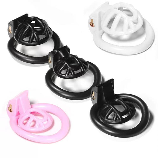 Inverted Mini Chastity Cage – Micro Male Chastity Cage | 3D Printed Resin | Shrink Training & Concealment | 3 Sizes + Hidden Lock