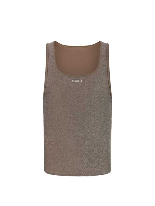 Men's Sexy Shiny Metallic Sheen Tank Top