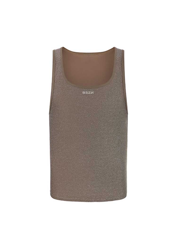 Men's Sexy Shiny Metallic Sheen Tank Top