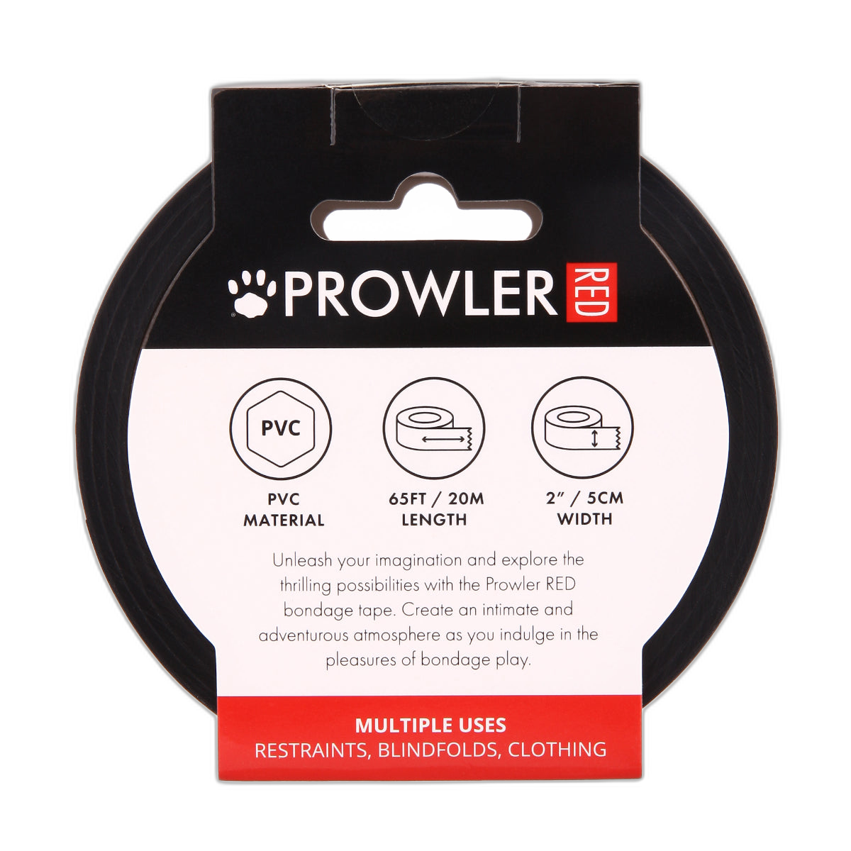 Prowler RED Bondage Tape Black 20m