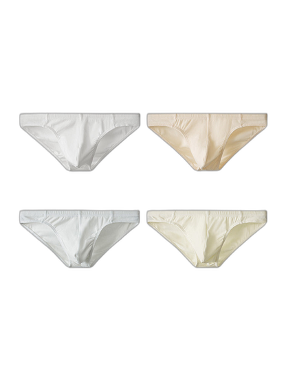 4 Pack Men's Organic Cotton Stretch Fit Workout Ready Briefs