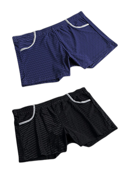 2 Pack Loose Home Underwear Breathable Mesh Shorts