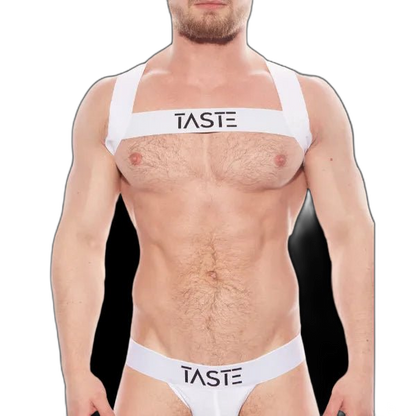 TASTE Signature Elasticated Chest Harness | White