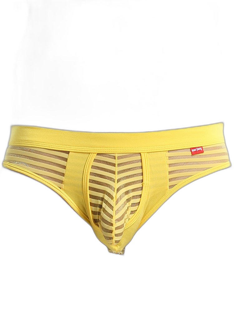 Men’s Sexy Striped Hollow Jockstrap With Separate Pouch