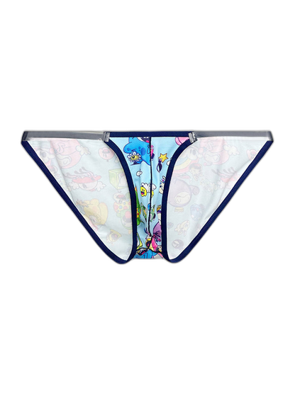 2 Pack Men's Trendy Printed Cartoon Comfortable and Breathable Bikini
