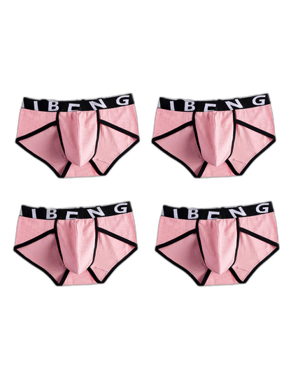 4-pack Men's Ultra-Soft Breathable Cotton High-Stretch Briefs 