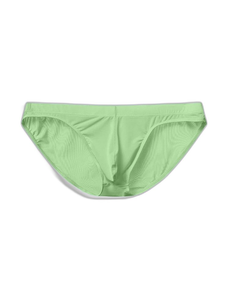 Men's Low Waist Ice Silk Transparent Seamless Briefs