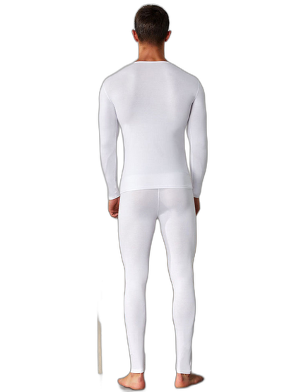 Men's Splicing Lines Cotton Thermal Underwear Set