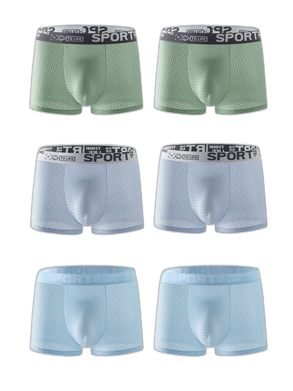 6 Pack Men’s Contour Pouch Mesh Trunks