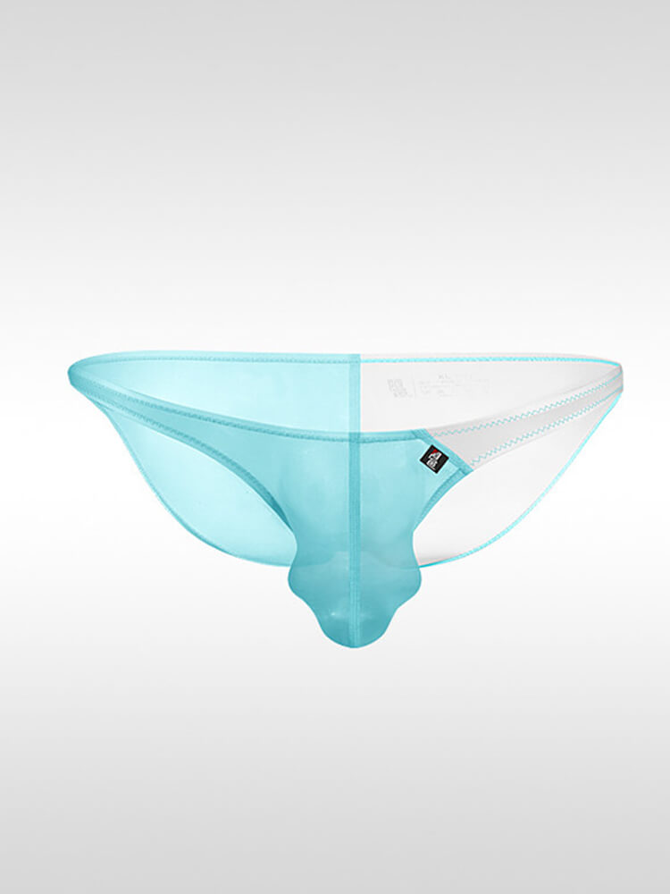 Men's Low-Rise Seamless  Sheer Ice Silk Thong