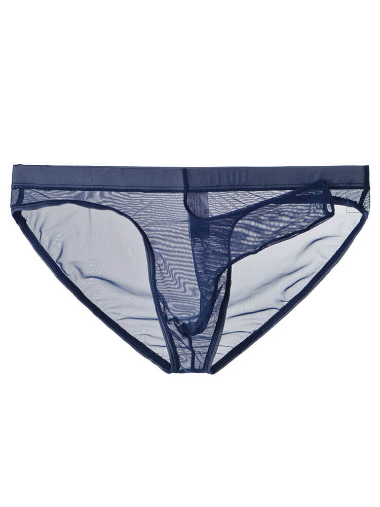 Men's Transparent Mesh Elephant Trunk Open Briefs