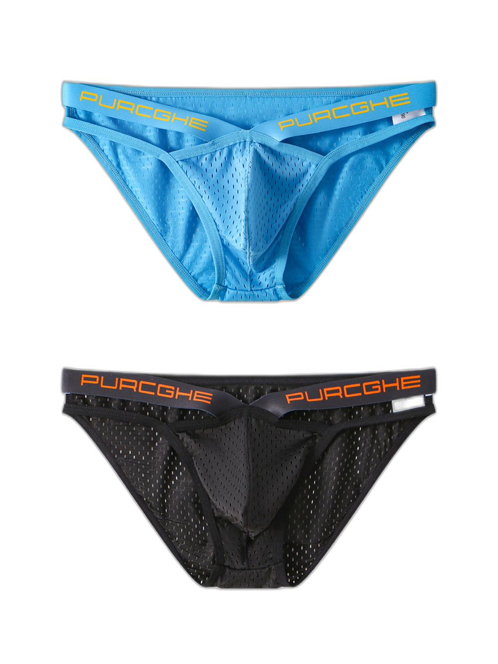 2 Pack Sexy Hollow Out Mesh Briefs for Men