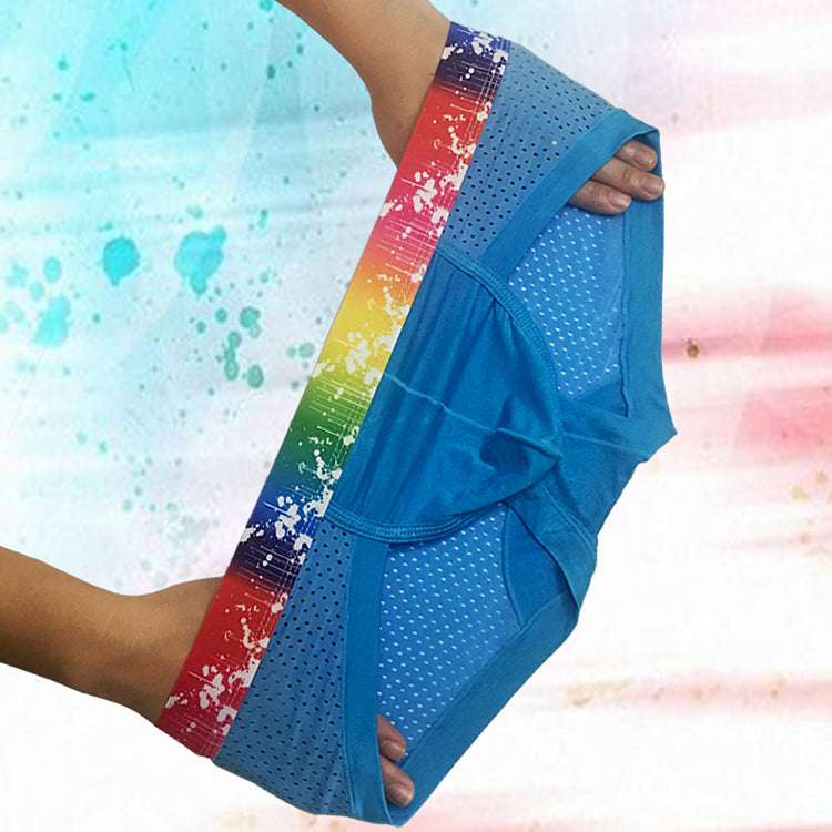4 Pack Breathable Modal Colored Belt Briefs-rainbow pride underwear