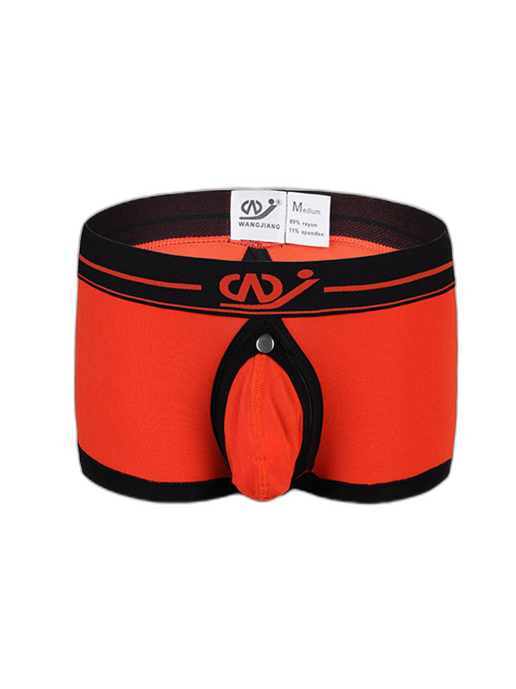 2 Pack Men's Large Pouch Back Opening Sexy Trunks