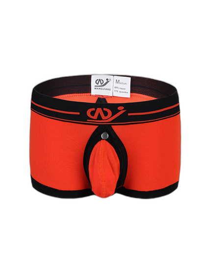 2 Pack Men's Large Pouch Back Opening Sexy Trunks