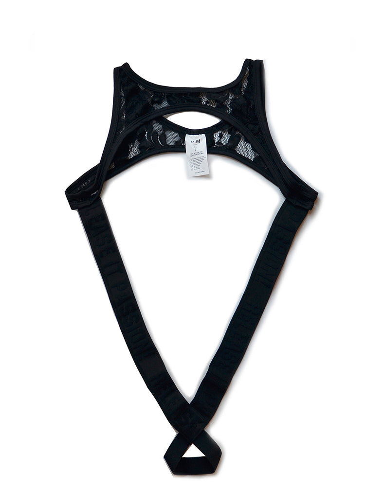 D.M Men's Sexy Straps O Ring Wisp Thong