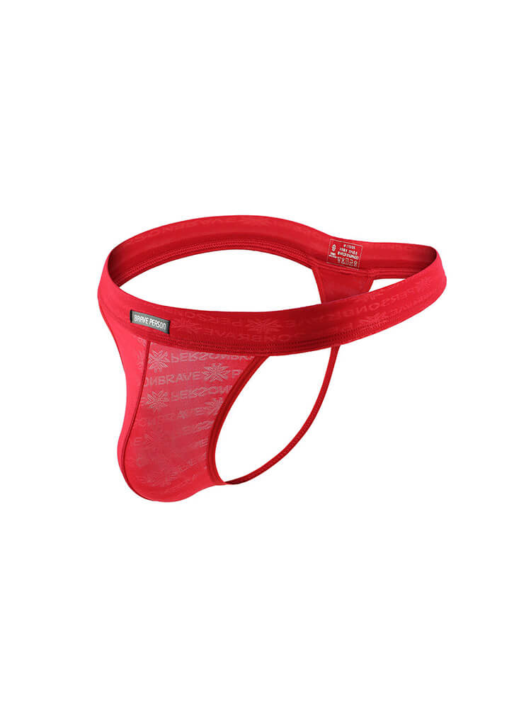 Men's Sexy Wide Belt Solid Color Nylon Thong