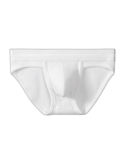 2 Pack Men's Waffle-Knit Cotton Separable Scrotum Support Briefs