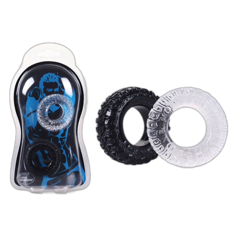 ruff GEAR Super Stretch Gummy Tyre Cock Rings 2 Pack