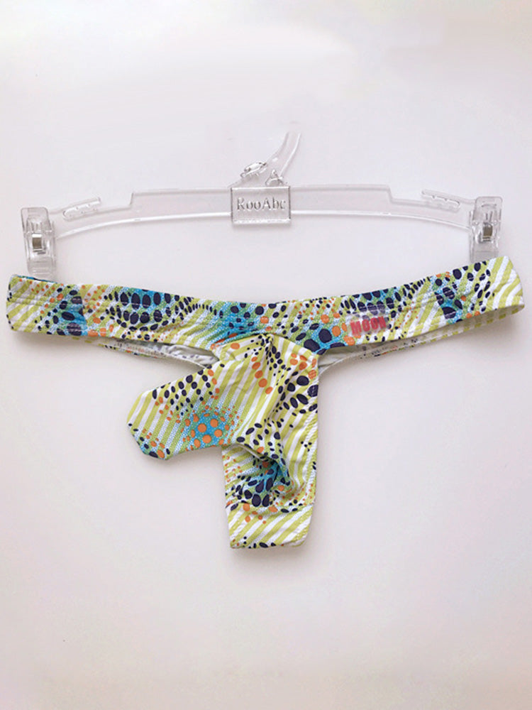 Men's Slender Thin Smooth Ice Silk Thong 