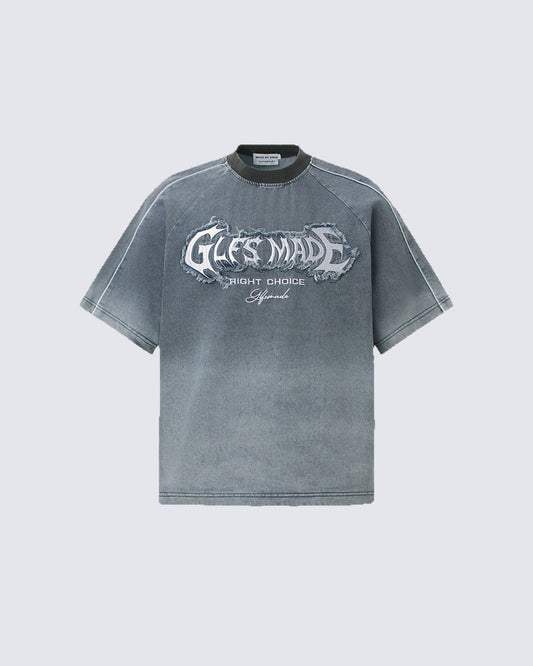 Graphic Oversized Patch Casual Tee