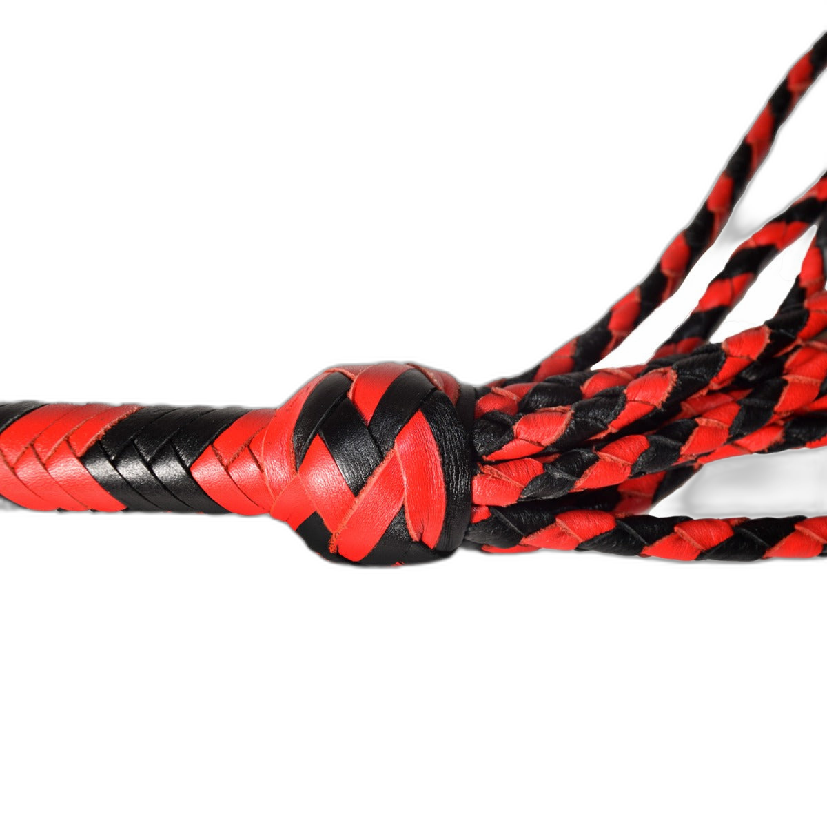 Prowler RED Long Handle Red & Black Flogger