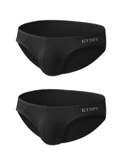 2 Pack Men's U-Shaped Pouch Single Layer Moisture-Wicking Comfortable Sexy Bikini