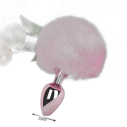Lola - Bunny Tail Butt Plug - Metal Butt Plug - Anal Sex Toy