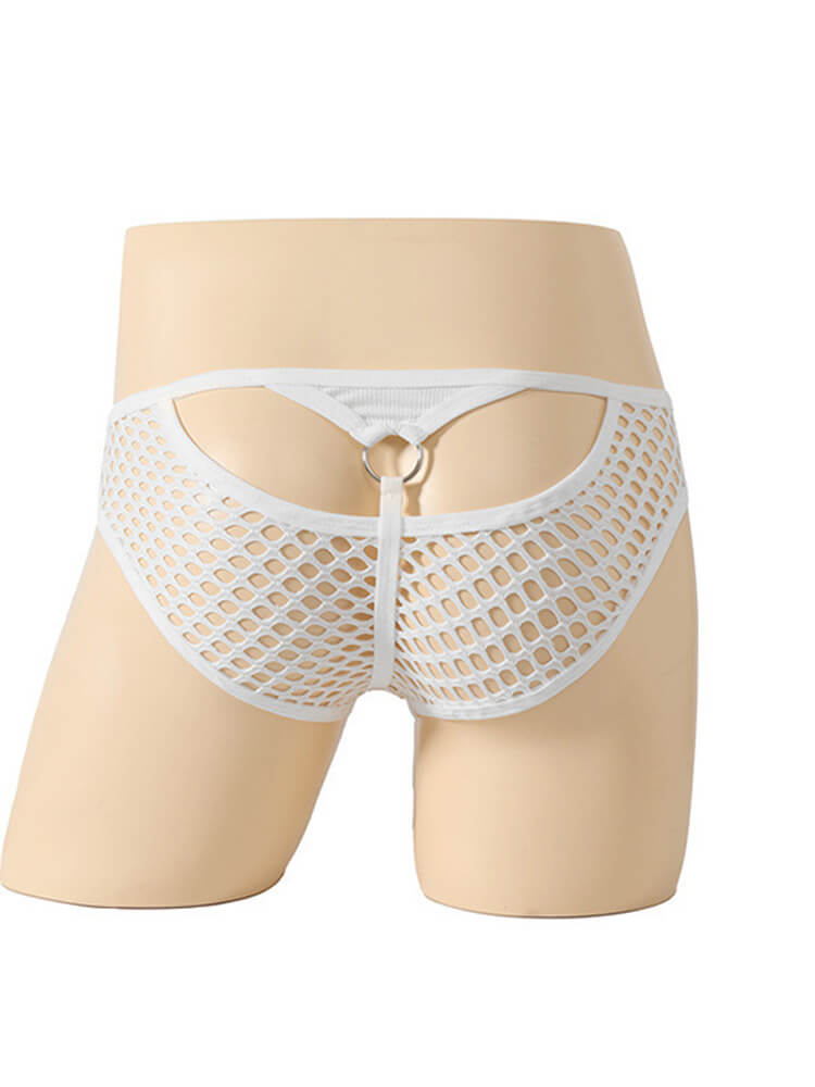 Men's Sexy Fishnet Breathable Hollow Elastic Briefs