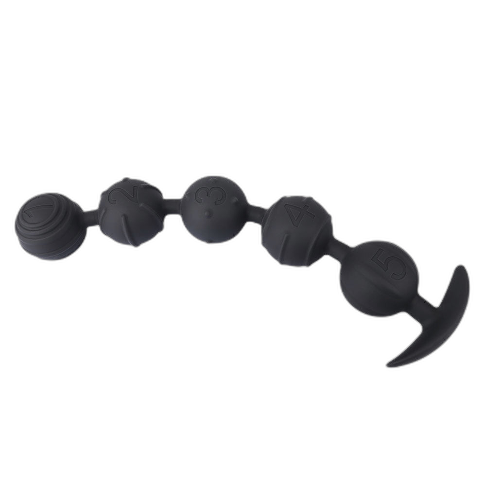Penta - Silicone Anal Beads - 5 Beads with Tail