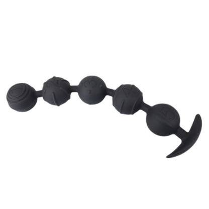 Penta - Silicone Anal Beads - 5 Beads with Tail