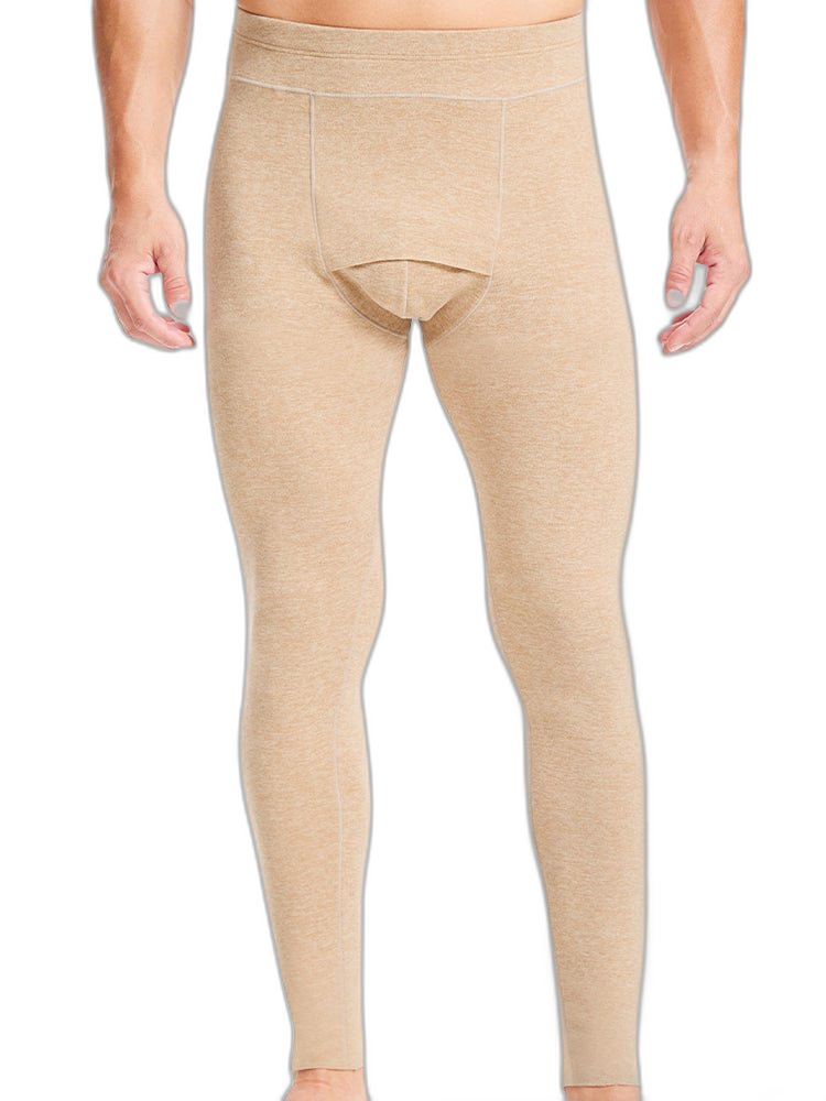 Men's Double-Sided Fleece Thickened Antibacterial Cotton Base Layer Thermal Bottoms