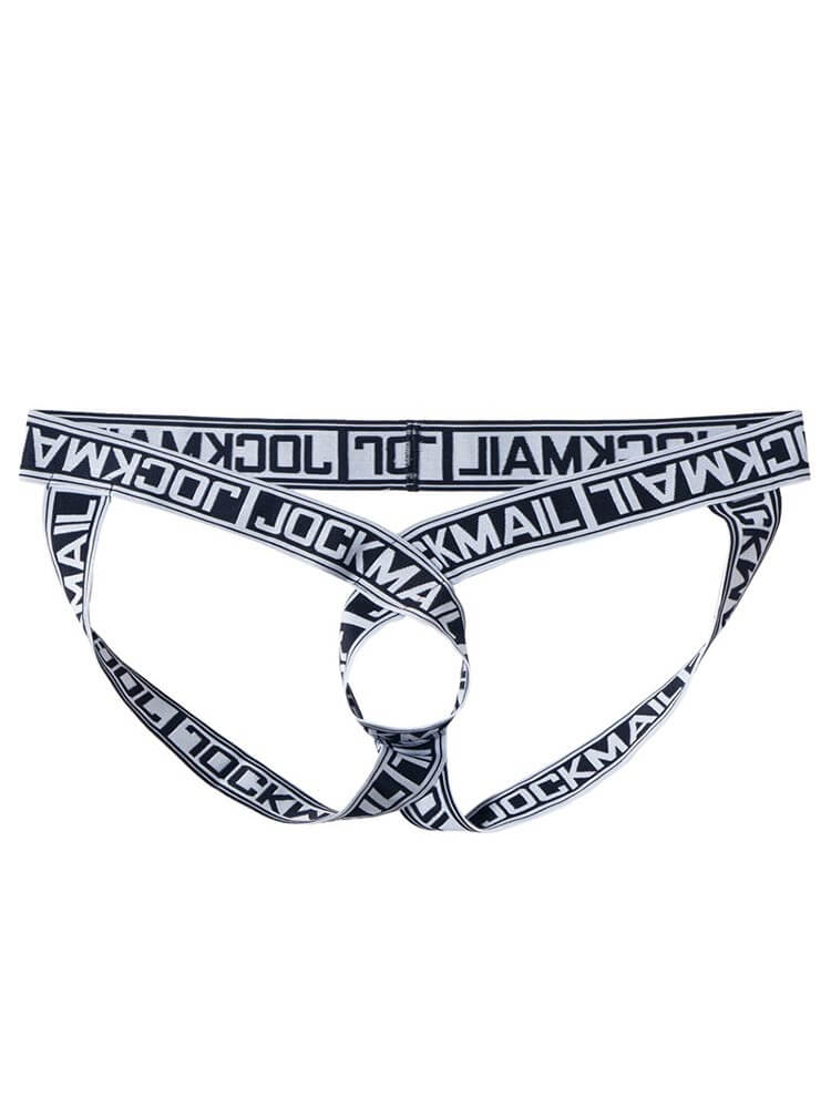 Men's Sexy Solid Color Hollow Loops Double Thong