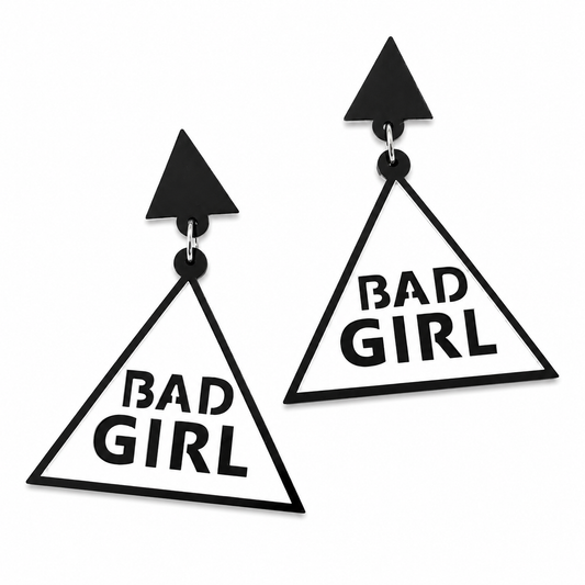 Bad Girl Triangle Drop Earrings