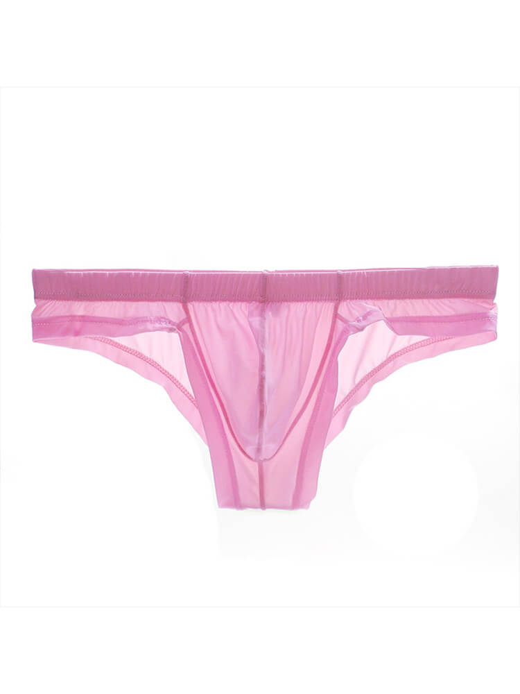 Men's Sexy Transparent U-Convex Pouch Thin Briefs
