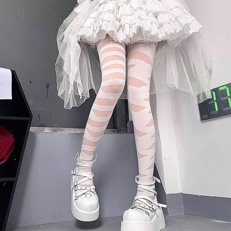 Bandage Cutout Pantyhose