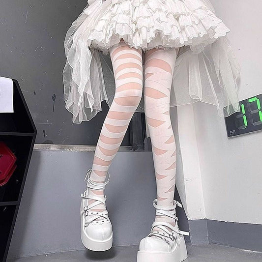Bandage Cutout Pantyhose